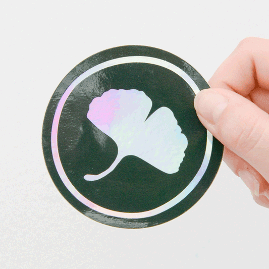 Holographic Ginkgo Sticker