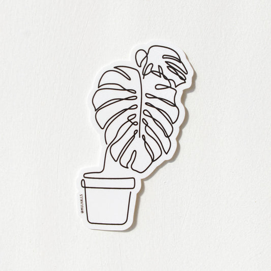 Monstera Abstract Sticker